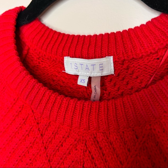 Red Peplum Sweater - Picture 3 of 5
